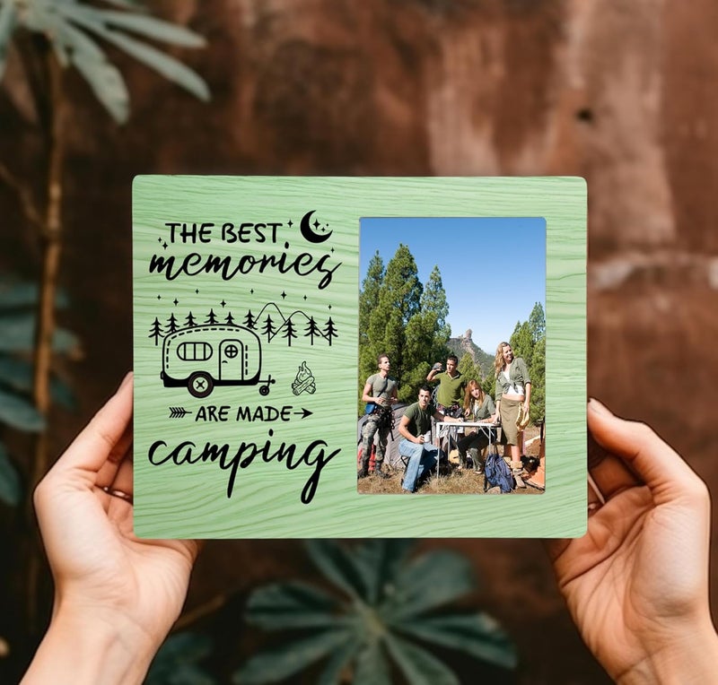 CAIFZ Camping Photo Frame Gifts for Family, The Best Memories are Made Camping Picture Frame, 4x6 inch Photo - Image 2